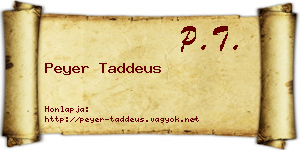 Peyer Taddeus névjegykártya